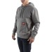 Толстовка MILWAUKEE, WH MW GR XXL з капюшоном, сіра, (розмір XXL)