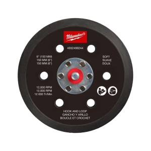 Підошва шліфувальна MILWAUKEE FROSBPSH150, діаметр 150мм, 6 отв. для M12 FROS (м'яка з ліпучкою )