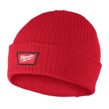 Шапка з манжетою MILWAUKEE, BNC RD, червона (ONE-SIZE)