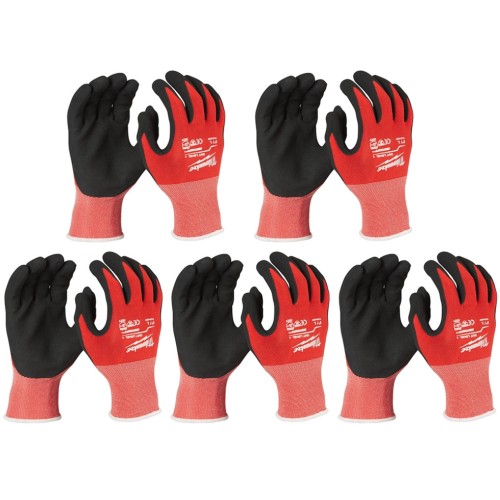 Рукавиці робочі MILWAUKEE Gen 2, з опором порізам 3/C рівня, розмір 10/XL, (12 пар)