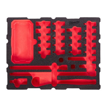 Ложемент для ящиків з полицями PACKOUT MILWAUKEE для головок TORX и HEX і тріскачки 1/2'' (67шт)