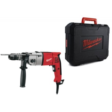 Дриль з ударом двошвидкісний MILWAUKEE, PD2E 24 RS, 1010Вт (54Нм) (бічна рукоять, обмежувач глибини, кейс)