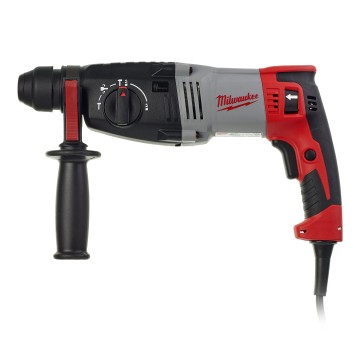 Перфоратор SDS-PLUS MILWAUKEE, PH 28, 820Вт, 3,4Дж (3 режими) (бічна рукоять, обмежувач глибини, кейс)