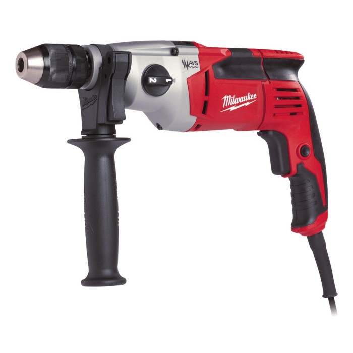Дриль з ударом двошвидкісний MILWAUKEE, PD2E 22 R, 850Вт (56Нм) (бічна рукоять, кейс) Дриль з ударом двошвидкісний MILWAUKEE, PD2E 22 R, 850Вт (56Нм) (бічна рукоять, кейс)