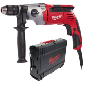 Дриль з ударом двошвидкісний MILWAUKEE, PD2E 24 R, 1020Вт (60Нм) (бічна рукоять, HD кейс)