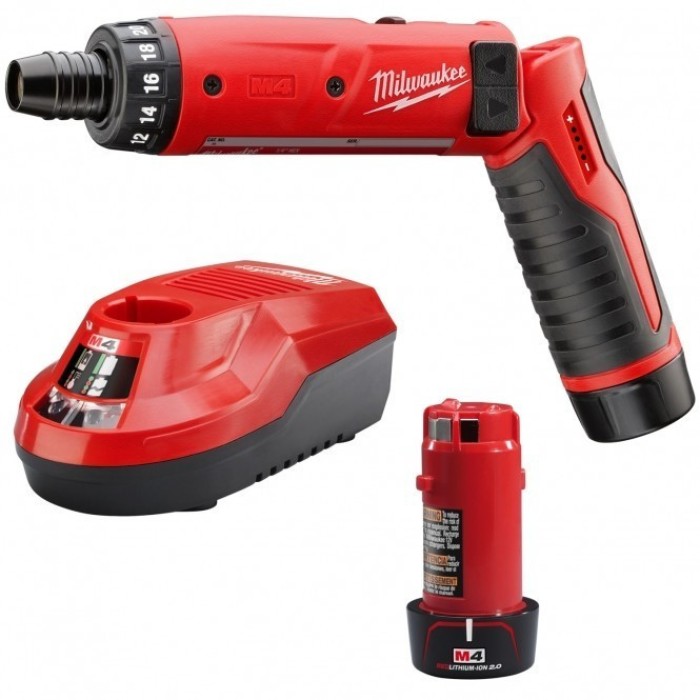 Викрутка акумуляторна MILWAUKEE, M4 D-202B, 5Нм (зарядний пристрій, 2 акумулятори М4 2Аг, картонне пакування) Викрутка акумуляторна MILWAUKEE, M4 D-202B, 5Нм (зарядний пристрій, 2 акумулятори М4 2Аг, картонне пакування)