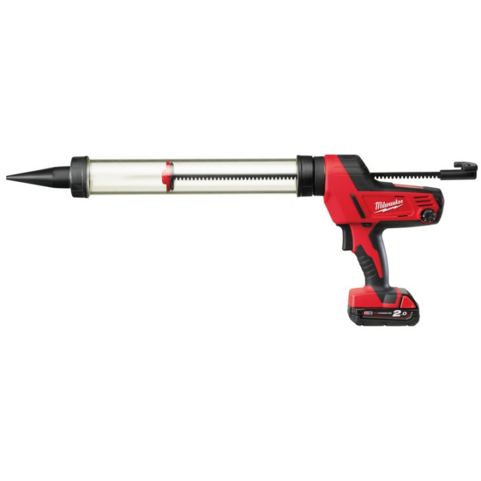 Пістолет для герметиків акумуляторний MILWAUKEE, C18 PCG/600A-201В, 600мл (заряд.пристрій М12-18 С, 1 акумулятор М18 В2 2Аг, алю Пістолет для герметиків акумуляторний MILWAUKEE, C18 PCG/600A-201В, 600мл (заряд.пристрій М12-18 С, 1 акумулятор М18 В2 2Аг, алю