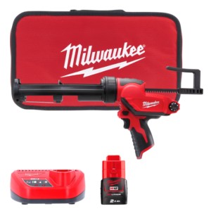 Пістолет для герметиків акумуляторний MILWAUKEE, M12 PCG/310C-201B, 310мл (зарядний пристрій С12 С, 1 акумулятор М12 В2 2Аг, пла