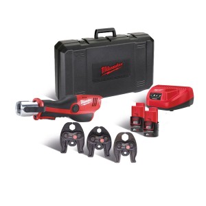 Обтискач гідравлічний акумуляторний для труб MILWAUKEE, M12 HPT-202C TH-SET (зарядний пристрій С12 С, 2 акумулятори М12 В2 2Аг,