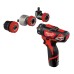 Дриль-шуруповерт акумуляторний MILWAUKEE, M12 BDDXKIT-202C, 32Нм (зарядний пристрій С12 С, 2 акумулятори М12 В2 2Аг, 3 насадки,