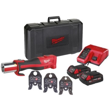 Обтискач гідравлічний акумуляторний для труб MILWAUKEE, M18 BLHPT-202C V-SET (зарядний пристрій М12-18 С, 2 акумулятори М18 В2 2