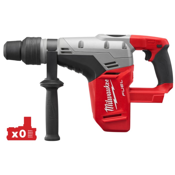 Перфоратор акумуляторний безщітковий SDS-MAX MILWAUKEE, M18 CHM-0, 6Дж (каркас, бічна рукоять, обмежувач глибини, кейс) Перфоратор акумуляторний безщітковий SDS-MAX MILWAUKEE, M18 CHM-0, 6Дж (каркас, бічна рукоять, обмежувач глибини, кейс)