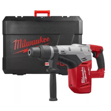 Перфоратор акумуляторний безщітковий SDS-MAX MILWAUKEE, M18 CHM-0, 6Дж (каркас, бічна рукоять, обмежувач глибини, кейс)
