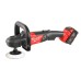 Машина полірувальна кутова акумуляторна безщіткова MILWAUKEE, M18 FAP180-502X, діаметр 180мм (зарядний пристрій M12-18 FC, 2 аку