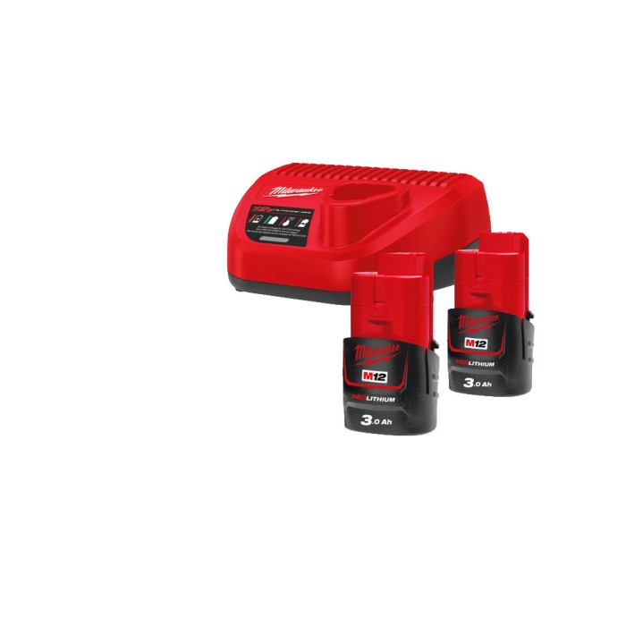 Енергокомплект Li-Ion MILWAUKEE, M12 NRG-302 (зарядний пристрій С12 С, 2 акумулятори М12 В3 3Аг, картонне пакування) Енергокомплект Li-Ion MILWAUKEE, M12 NRG-302 (зарядний пристрій С12 С, 2 акумулятори М12 В3 3Аг, картонне пакування)