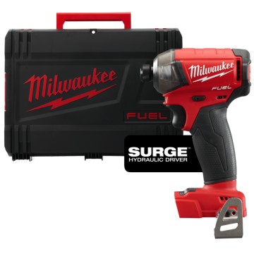 Шурупокрут ударний гідравлічний акумуляторний безщітковий 1/4'' HEX MILWAUKEE, M18 FQID-0X, 50Нм (каркас, клипса для ременя, HDк