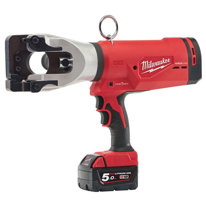 Кабелеріз гідравлічний акумуляторний MILWAUKEE, M18 HCC45-522C (зарядний пристрій M12-18 FC, 1 акумулятор М18 В2 2Аг, 1 акумулят Кабелеріз гідравлічний акумуляторний MILWAUKEE, M18 HCC45-522C (зарядний пристрій M12-18 FC, 1 акумулятор М18 В2 2Аг, 1 акумулят