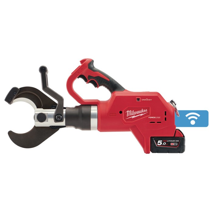 Кабелеріз гідравлічний підземний акумуляторний MILWAUKEE, M18 HCC75-502C (зарядний пристрій M12-18 FC, 2 акумулятори М18 В5 5Аг, Кабелеріз гідравлічний підземний акумуляторний MILWAUKEE, M18 HCC75-502C (зарядний пристрій M12-18 FC, 2 акумулятори М18 В5 5Аг,