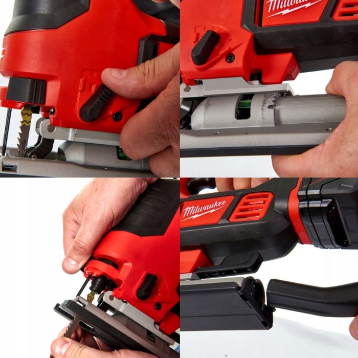 Лобзик акумуляторний MILWAUKEE, M18 BJS-0X (каркас. полотно, адаптер, кожух, насадка, накладка підошви, HDкейс) Лобзик акумуляторний MILWAUKEE, M18 BJS-0X (каркас. полотно, адаптер, кожух, насадка, накладка підошви, HDкейс)