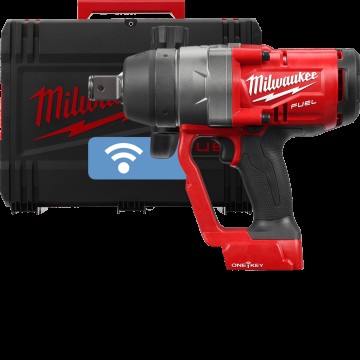 Гайковерт акумуляторний безщітковий 1'' MILWAUKEE, M18 ONEFHIWF1-0X, 2400Нм, з кільцем (каркас, HD кейс)