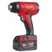 Термоповітродувка акумуляторна MILWAUKEE, M18 BHG-502C (зарядний пристрій M12-18 FC, 2 акумулятори М18 В5 5Аг, аксесуари, кейс)