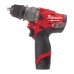Дриль-шуруповерт з ударом акумуляторний безщітковий MILWAUKEE, M12 FPDX-202X, 37Нм (зарядний пристрій С12 С, 2 акумулятори М12 В