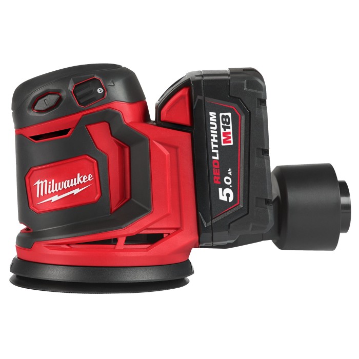 Машина шліфувальна ексцентрикова акумуляторна MILWAUKEE, M18 BOS125-502B, діаметр 125мм (заміна на 4933498254) Машина шліфувальна ексцентрикова акумуляторна MILWAUKEE, M18 BOS125-502B, діаметр 125мм (заміна на 4933498254)