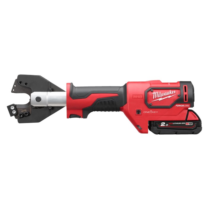 Кабелеріз гідравлічний акумуляторний MILWAUKEE, M18 ONEHCC-201C ACSR (зарядний пристрій М12-18 С, 1 акумулятор М18 В2 2Аг, кліщі Кабелеріз гідравлічний акумуляторний MILWAUKEE, M18 ONEHCC-201C ACSR (зарядний пристрій М12-18 С, 1 акумулятор М18 В2 2Аг, кліщі
