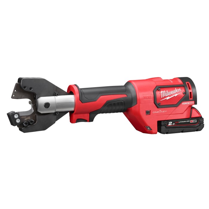 Кабелеріз гідравлічний акумуляторний MILWAUKEE, M18 ONEHCC-201C ACSR (зарядний пристрій М12-18 С, 1 акумулятор М18 В2 2Аг, кліщі Кабелеріз гідравлічний акумуляторний MILWAUKEE, M18 ONEHCC-201C ACSR (зарядний пристрій М12-18 С, 1 акумулятор М18 В2 2Аг, кліщі