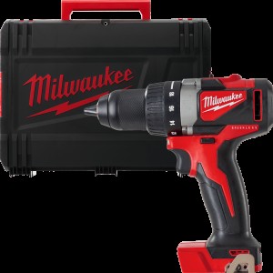 Дриль-шурупокрут акумуляторний безщітковий MILWAUKEE, M18 BLDD2-0X, 82Нм (каркас, кліпса на ремень, HDкейс)