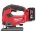Лобзик акумуляторний MILWAUKEE, M18 FJS-502X (зарядний пристрій M12-18 FC, 2 акумулятори М18 В5 5Аг, аксесуари, HDкейс)