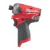 Шуруповерт ударний гідравлічний акумуляторний безщітковий 1/4'' HEX MILWAUKEE, M12 FQID-0, 50Нм (каркас, кліпса для ременя, карт