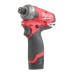 Шуруповерт ударний гідравлічний акумуляторний безщітковий 1/4'' HEX MILWAUKEE, M12 FQID-202X, 50Нм (зарядний пристрій С12 С, 2 а