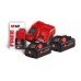 Енергокомплект Li-Ion MILWAUKEE, M18 HNRG-302 (зарядний пристрій M12-18FC, 2 акумулятори М18 HВ3 3Аг, картонне пакування) + акум