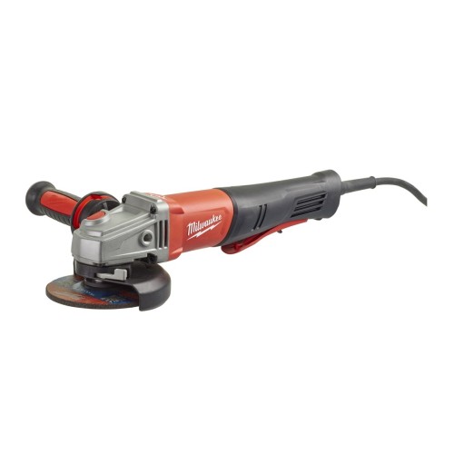 Шлифмашина угловая MILWAUKEE. AGV 13-125 XSPDEB KIT, 1250Вт, діаметр 125мм (захисний кожух, антивібраційна рукоять, опорна та пр