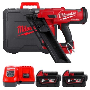 Пістолет цвяхозабивний акумуляторний безщітковий MILWAUKEE, M18 FFN-502C, 50/90мм (зарядний пристрій M12-18 FC, 2 акумулятори М1