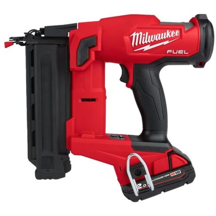 Пістолет цвяхозабивний акумуляторний безщітковий MILWAUKEE, M18 FN18GS-202X (зарядний пристрій M12-18 FC, 2 акумулятори М18 В2 2 Пістолет цвяхозабивний акумуляторний безщітковий MILWAUKEE, M18 FN18GS-202X (зарядний пристрій M12-18 FC, 2 акумулятори М18 В2 2