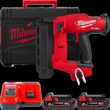 Пістолет цвяхозабивний акумуляторний безщітковий MILWAUKEE, M18 FN18GS-202X (зарядний пристрій M12-18 FC, 2 акумулятори М18 В2 2