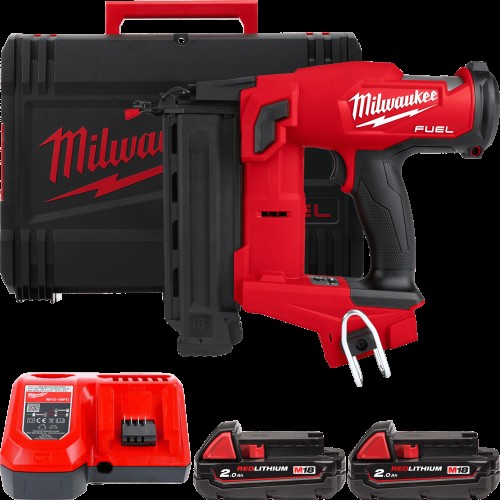 Пістолет цвяхозабивний акумуляторний безщітковий MILWAUKEE, M18 FN18GS-202X (зарядний пристрій M12-18 FC, 2 акумулятори М18 В2 2