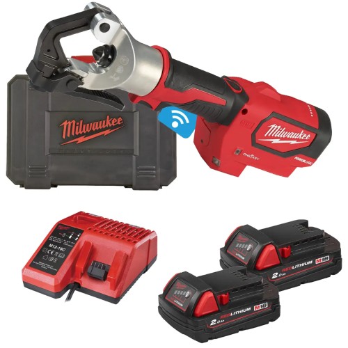Обтискач гідравлічний акумуляторний для кабелів MILWAUKEE, M18 HDCT-202C (зарядний пристрій М12-18 С, 2 акумулятори М18 В2 2Аг,