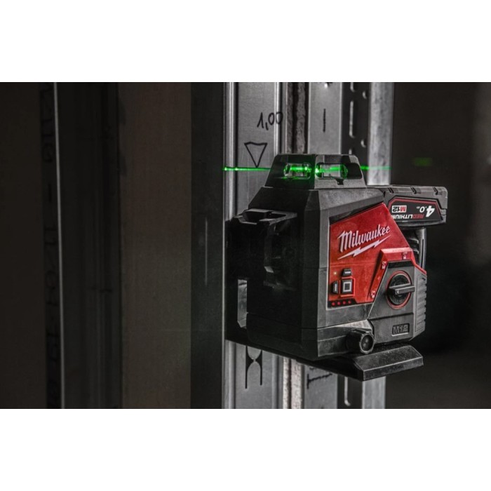 Нівелір 3D лазерний акумуляторний MILWAUKEE, M12 3PL-0C (360 градусів, зелений промінь) (каркас, аксесуари, кейс) Нівелір 3D лазерний акумуляторний MILWAUKEE, M12 3PL-0C (360 градусів, зелений промінь) (каркас, аксесуари, кейс)