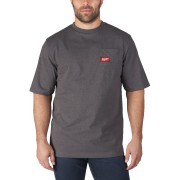 Футболка MILWAUKEE, WTSSG-XXL з кишенею та коротким рукавом, темно-сіра, (розмір XXL)