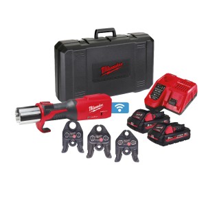 Обтискач гідравлічний акумуляторний для труб MILWAUKEE, M18 ONEBLHPT-302C TH-SET (зарядний пристрій М12-18 FC, 2 акумулятори М18