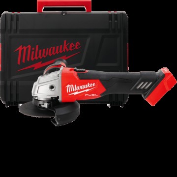 Шліфмашина кутова - болгарка акумуляторна безщіткова MILWAUKEE, M18 FSAG125X-0X, діаметр 125мм (каркас, антивібраційна бокова ру