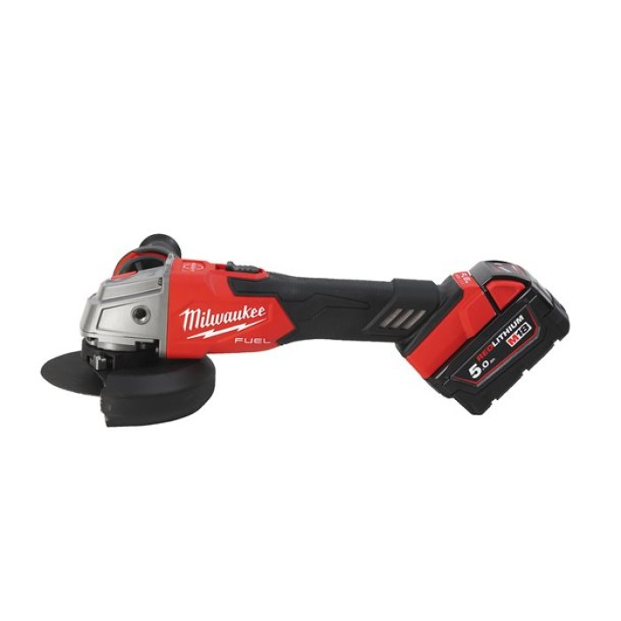 Шліфмашина кутова - болгарка акумуляторна безщіткова MILWAUKEE, M18 FSAG125XB-502X, 1200Вт, діаметр 125мм (зарядний пристрій M12 Шліфмашина кутова - болгарка акумуляторна безщіткова MILWAUKEE, M18 FSAG125XB-502X, 1200Вт, діаметр 125мм (зарядний пристрій M12