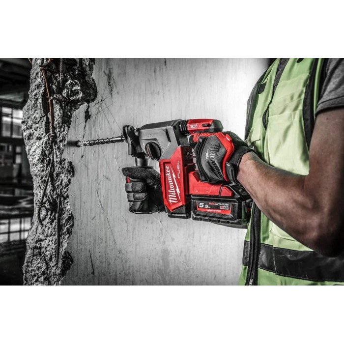 Перфоратор акумуляторний безщітковий SDS-PLUS MILWAUKEE, M18 FH-0X, 2,5Дж (каркас, HDкейс) Перфоратор акумуляторний безщітковий SDS-PLUS MILWAUKEE, M18 FH-0X, 2,5Дж (каркас, HDкейс)