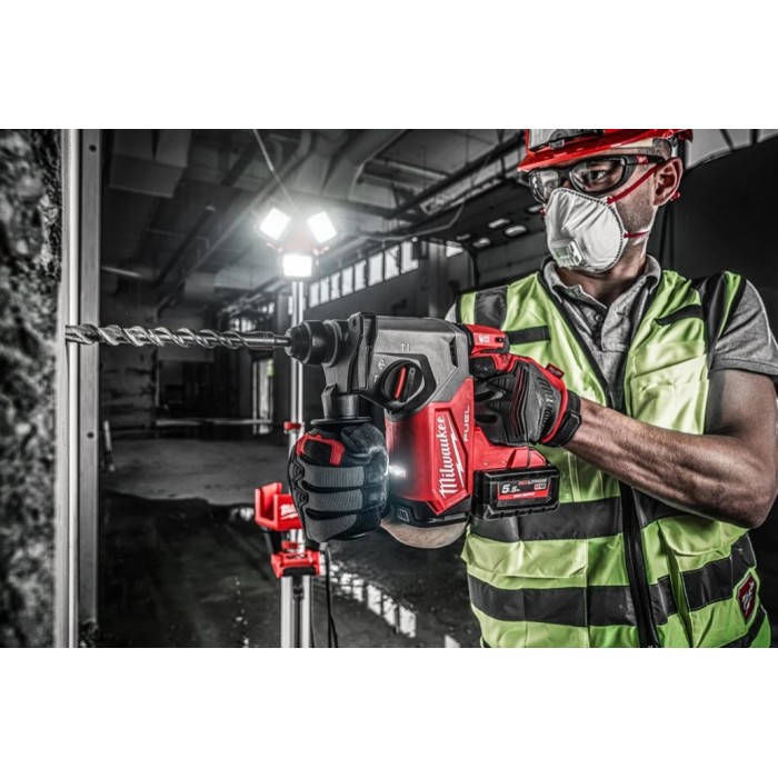 Перфоратор акумуляторний безщітковий SDS-PLUS MILWAUKEE, M18 FH-0X, 2,5Дж (каркас, HDкейс) Перфоратор акумуляторний безщітковий SDS-PLUS MILWAUKEE, M18 FH-0X, 2,5Дж (каркас, HDкейс)
