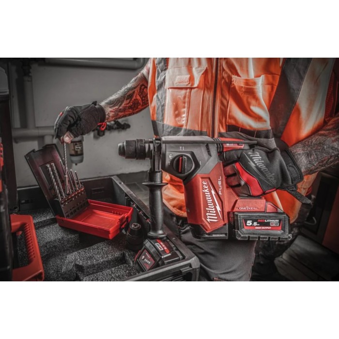 Перфоратор акумуляторний безщітковий SDS-PLUS MILWAUKEE, M18 ONEFHX-0, 2,5Дж (каркас) Перфоратор акумуляторний безщітковий SDS-PLUS MILWAUKEE, M18 ONEFHX-0, 2,5Дж (каркас)