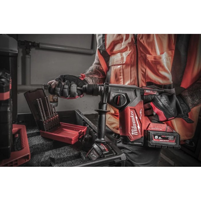Перфоратор акумуляторний безщітковий SDS-PLUS MILWAUKEE, M18 ONEFHX-0, 2,5Дж (каркас) Перфоратор акумуляторний безщітковий SDS-PLUS MILWAUKEE, M18 ONEFHX-0, 2,5Дж (каркас)