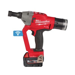 Заклепочник акумуляторний для замкових болтів безщітковий MILWAUKEE, M18 ONEFLT-502X, діаметр заклепок 4,8-6,4мм (зарядний прист
